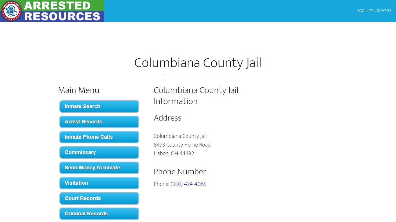 Columbiana County Jail - Inmate Search - Lisbon, OH - Arrested Resources